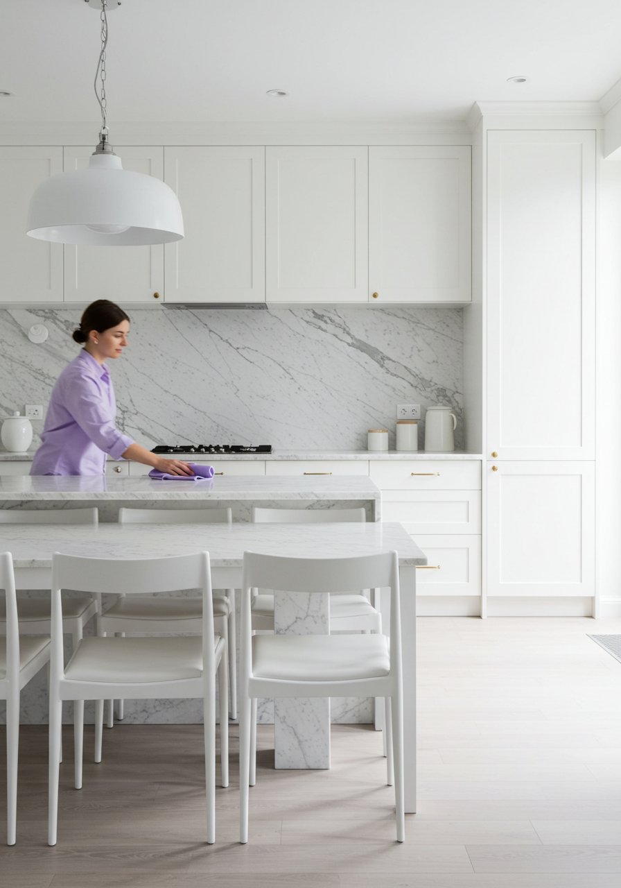 House cleaner in modern Seattle home – BBK Cleaners